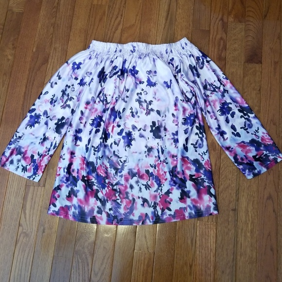 Tops - Off The Shoulder Floral Top